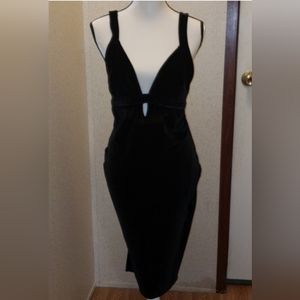 Express Black Fitted Dress size 10 Formal Felt